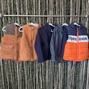 Toddler Boys' Mixed Outerwear Bundle - Reebok Puffer Vest, Tahari Shirt & More